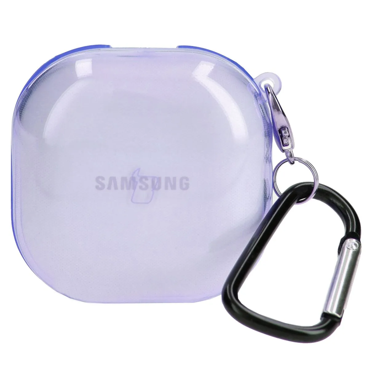 Etui na słuchawki Bizon Case Headphone Clear do Samsung Galaxy Buds Live / Pro / Buds2 / Buds2 Pro Przeźroczysty-Fioletowy