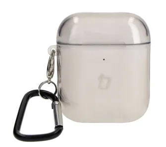 Etui na słuchawki Bizon Case Headphone Clear do AirPods 2 / 1 Przeźroczysty-Czarny