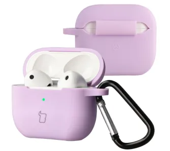 Etui na słuchawki Bizon Case Headphone Silicone do AirPods 3 Lawendowy