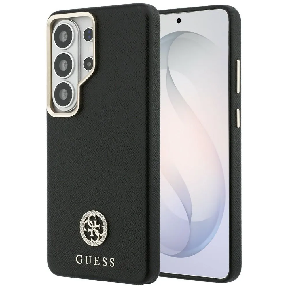 Etui Guess Rhinestone Round Logo MagSafe do Galaxy S26 Ultra Czarny