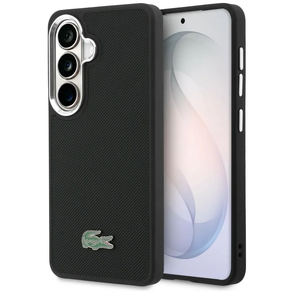Etui Lacoste Full Wrap Petit Pique MagSafe do Galaxy S26+ Czarny