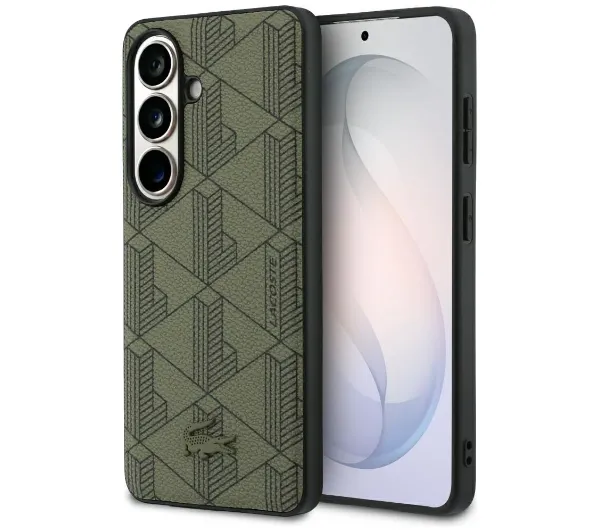 Etui LACOSTE PVC Monogram The Blend MagSafe do Samsung Galaxy S26 Khaki