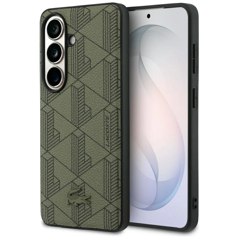 Etui Lacoste PVC Monogram The Blend MagSafe do Galaxy S26 Zielony
