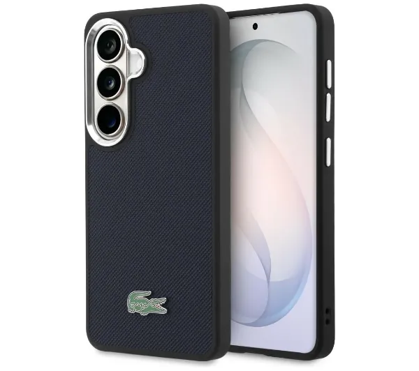 Etui LACOSTE Full Wrap Petit Pique MagSafe do Samsung Galaxy S26 Granatowy