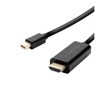 Kabel DisplayPort Vivanco VVITMINDYPHDMI180K miniDP na HDMI 1,8m Czarny