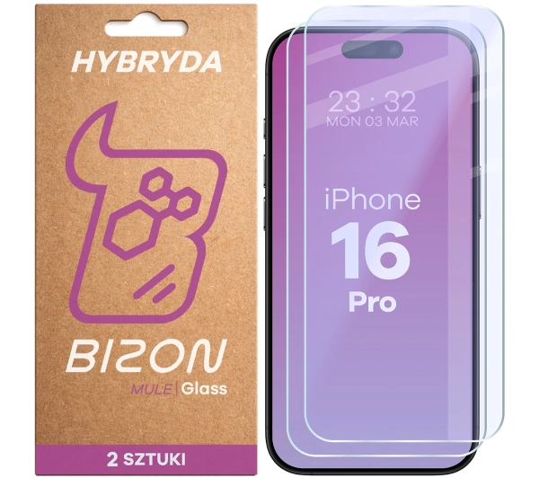 Bizon elastyczne Glass Mule Duo do iPhone 16 Pro 2 sztuki