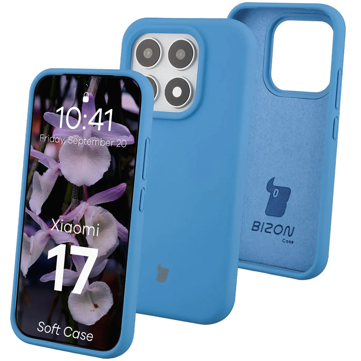 Etui Bizon Soft do Xiaomi 17 Niebieski