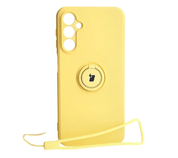 Bizon Silicone Ring Sq do Galaxy A24 4G Żółty