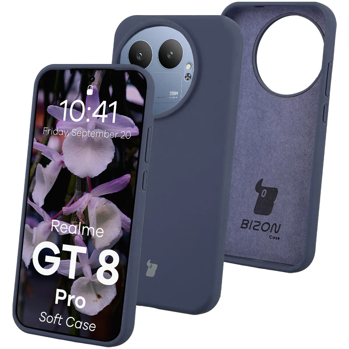 Etui Bizon Soft do Realme GT 8 Pro Granatowy