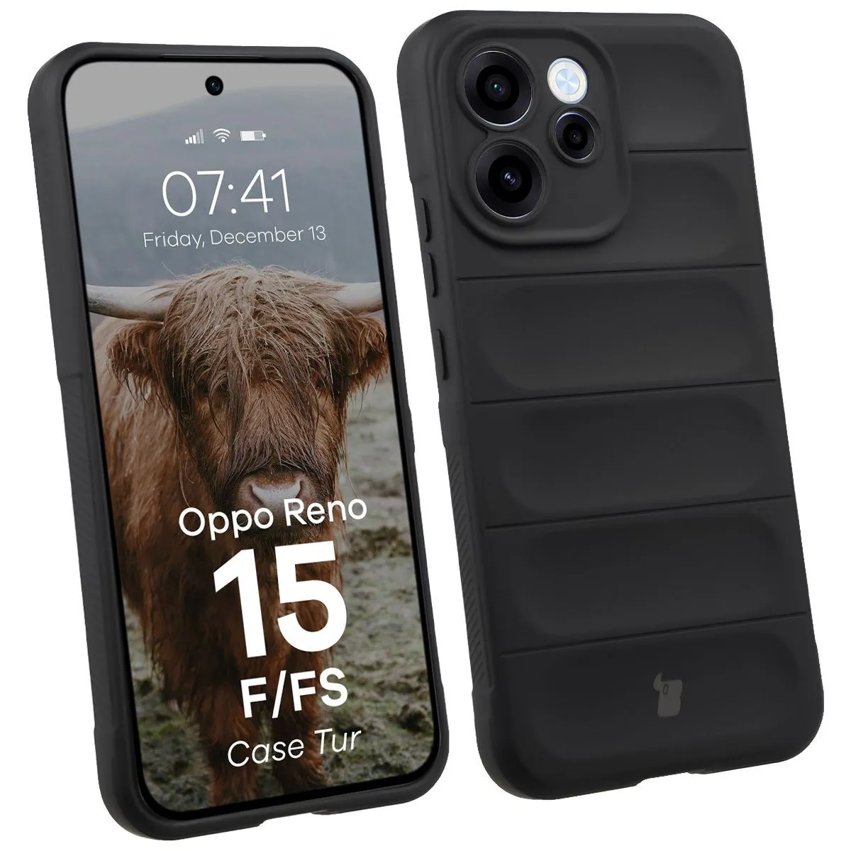 Etui Bizon Tur do Oppo Reno 15 F / Oppo Reno 15 FS Czarny