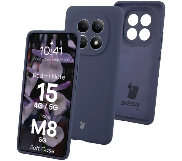Bizon Soft do Xiaomi Redmi Note 15 / POCO M8 5G Granatowy