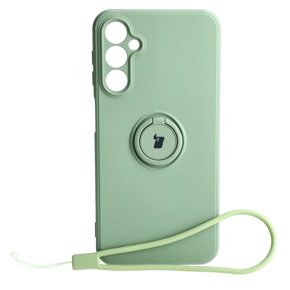 Etui Bizon Silicone Ring Sq do Galaxy A24 4G Zielony