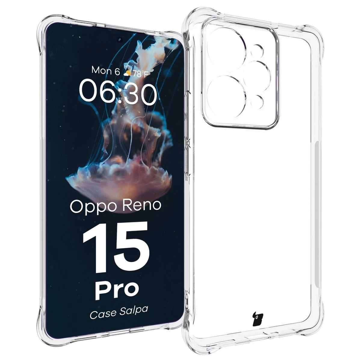 Etui Bizon Salpa do Oppo Reno 15 Pro Przezroczysty