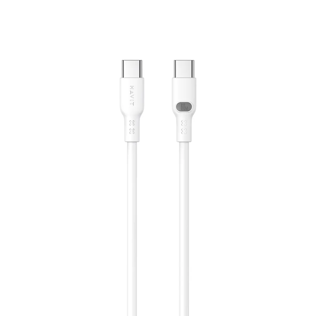 Kabel Havit CB6279 USB-C do USB-C 60W 1m Biały