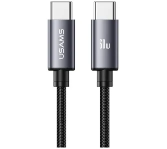 Kabel USAMS U91 USB-C do USB-C 60W 1m Szary