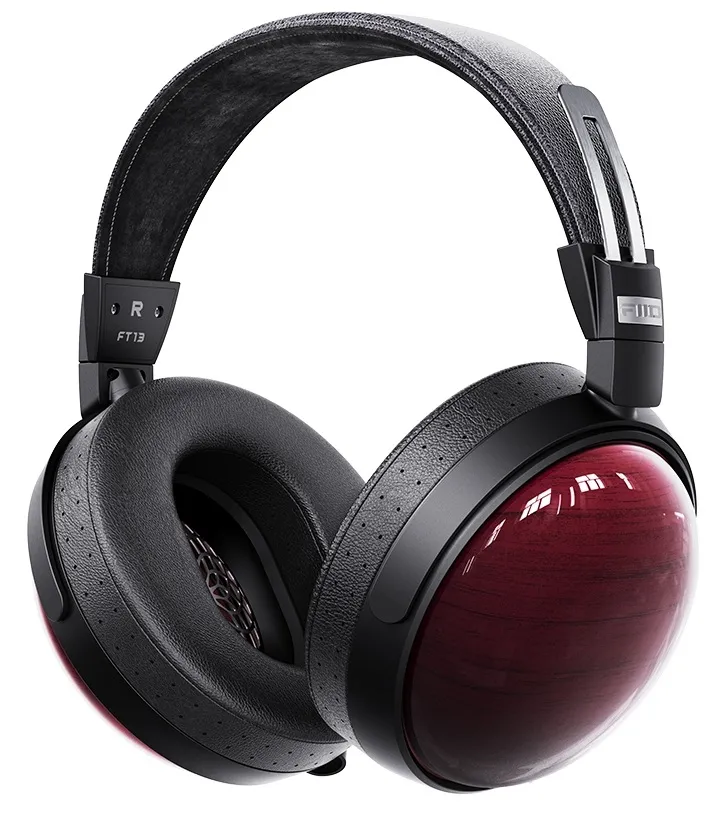 Słuchawki przewodowe FiiO FT13 Red Wood Nauszne  Czerwony