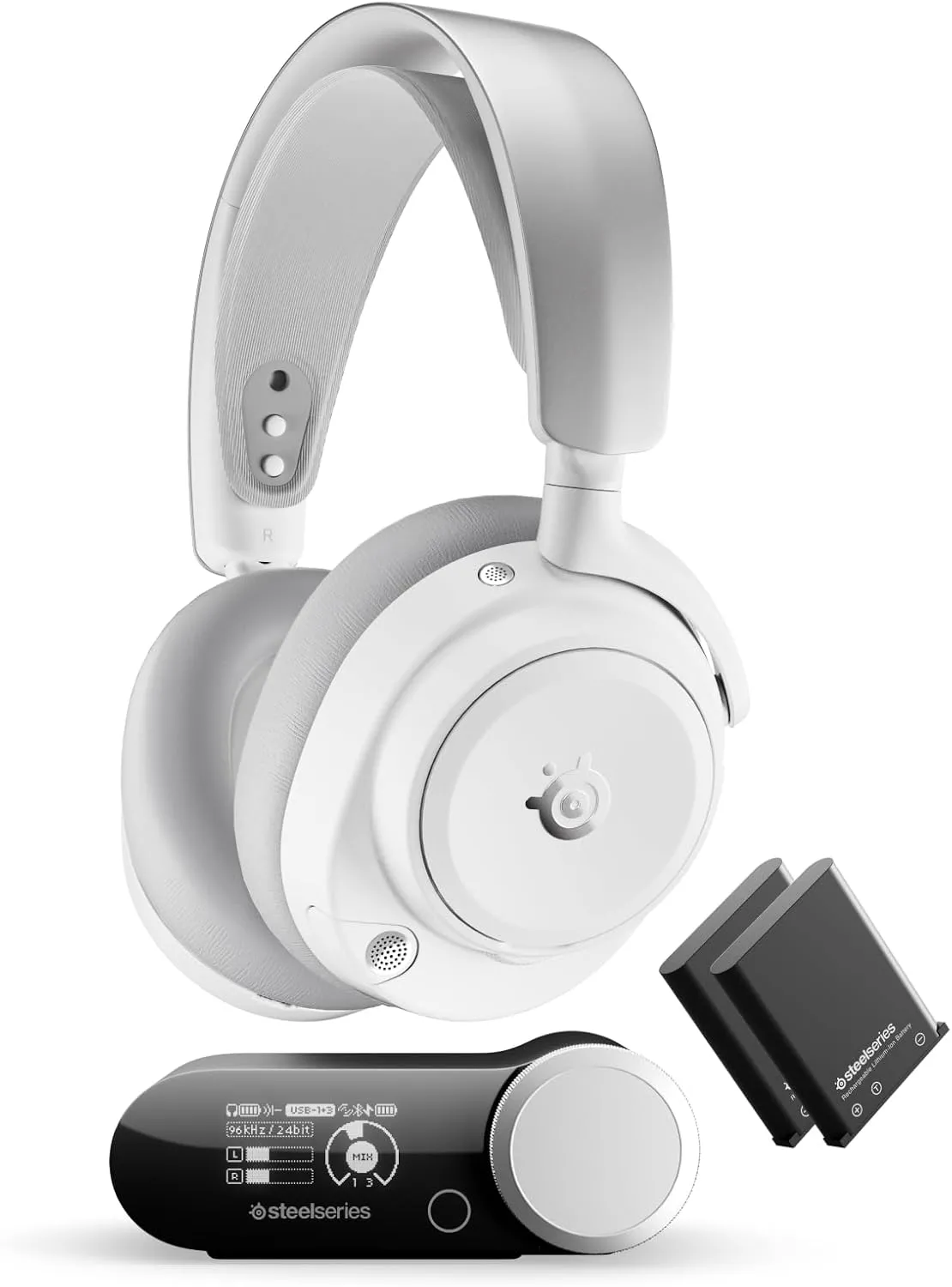 Słuchawki bezprzewodowe z mikrofonem SteelSeries Arctis Nova Pro Omni Nauszne Biały