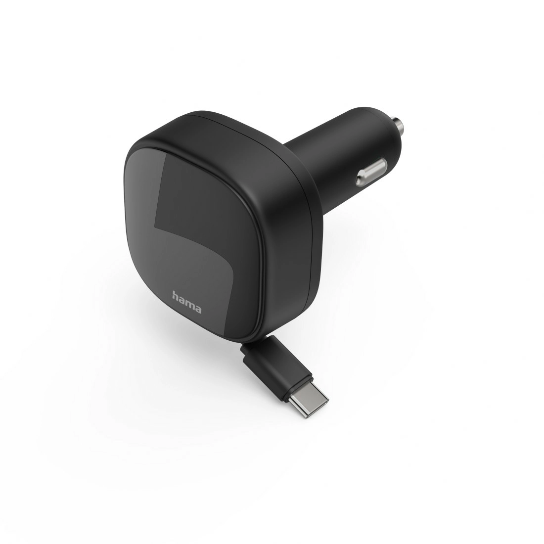 Ładowarka samochodowa Hama 201958 30W 2x USB-C Zwijany Kabel Czarny