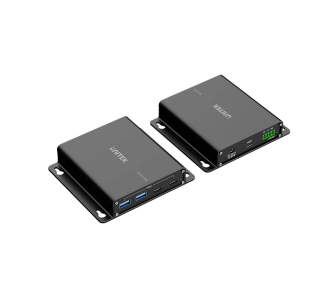 Przedłużacz Unitek U1337BBK01-EU USB 5 Gb/s 100 m przez Ethernet z Hubem Czarny