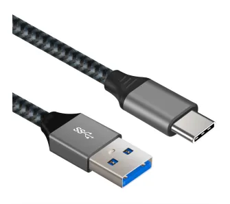 Kabel ART OEM-C2-0.5 USB-C do USB-A QC3.0 15W 0,5m Szary