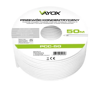 Kabel koncentryczny Vayox PCC-50 50m Biały