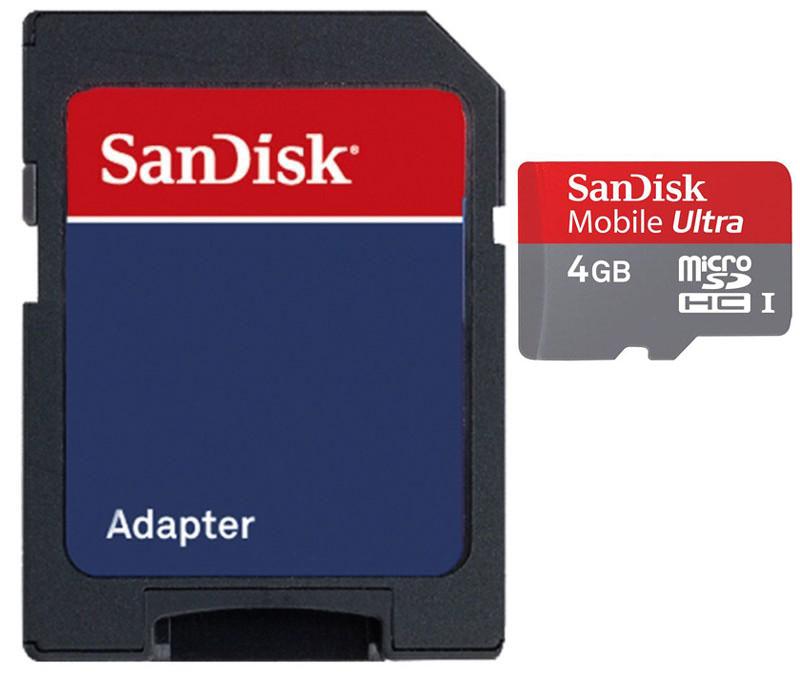 SANDISK Mobile Ultra microSDHC Class 6 4GB + adapter