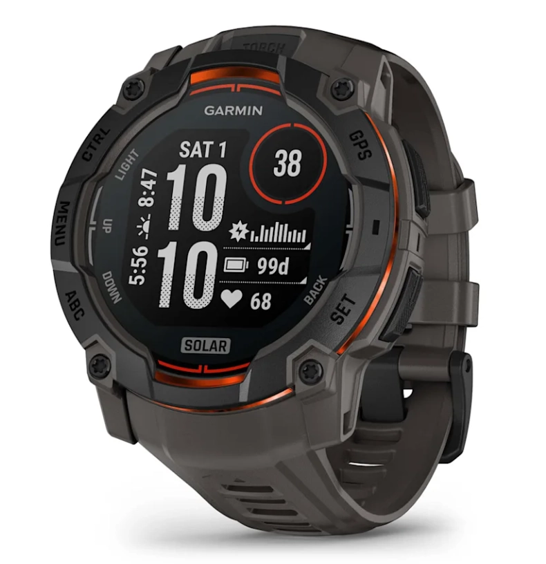 Smartwatch Garmin Instinct 3 Solar 50mm GPS Czarno-grafitowy