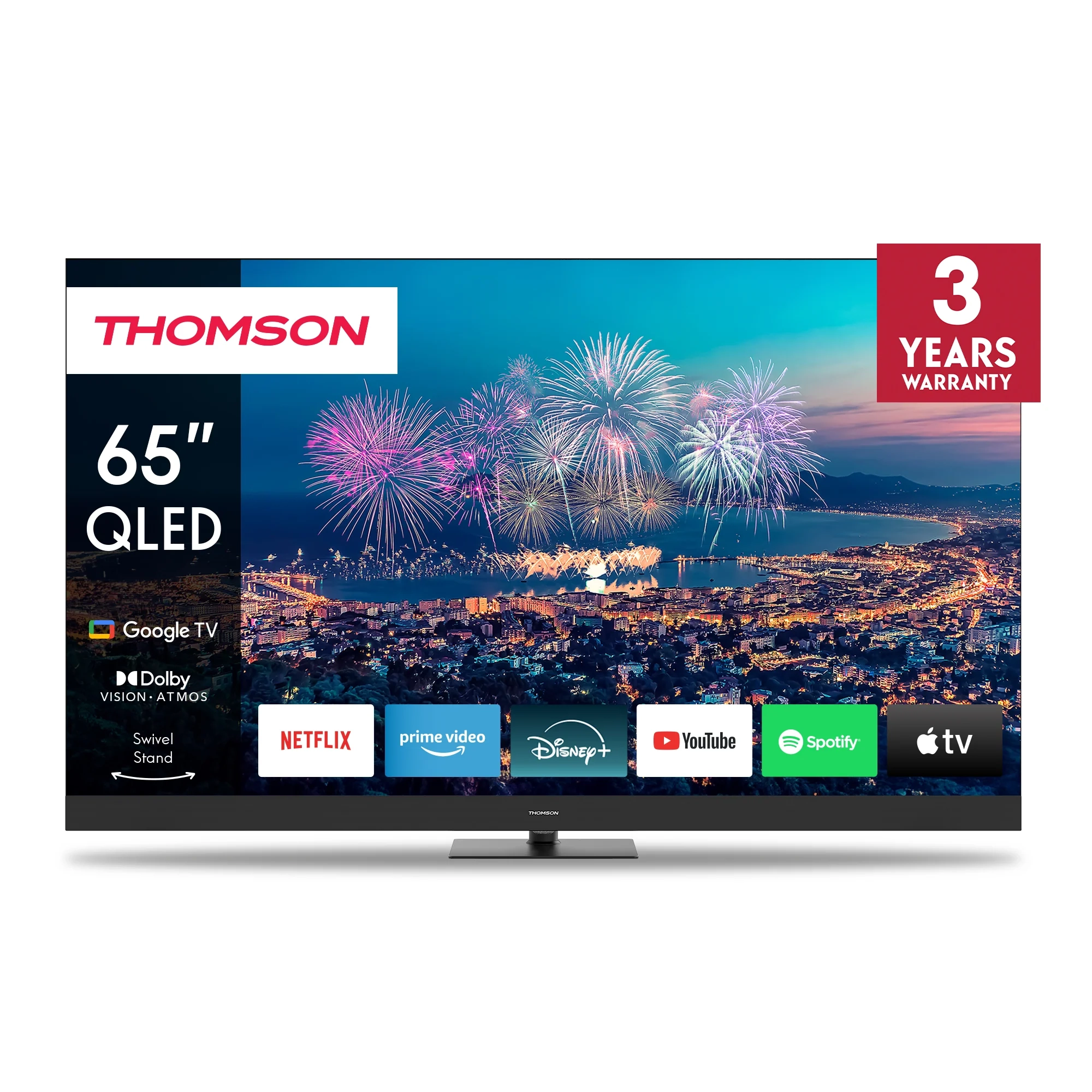 Telewizor Thomson 65QG6C14 65" QLED Plus 4K 60Hz Google TV Dolby Vision Dolby Atmos HDMI 2.1 DVB-T2