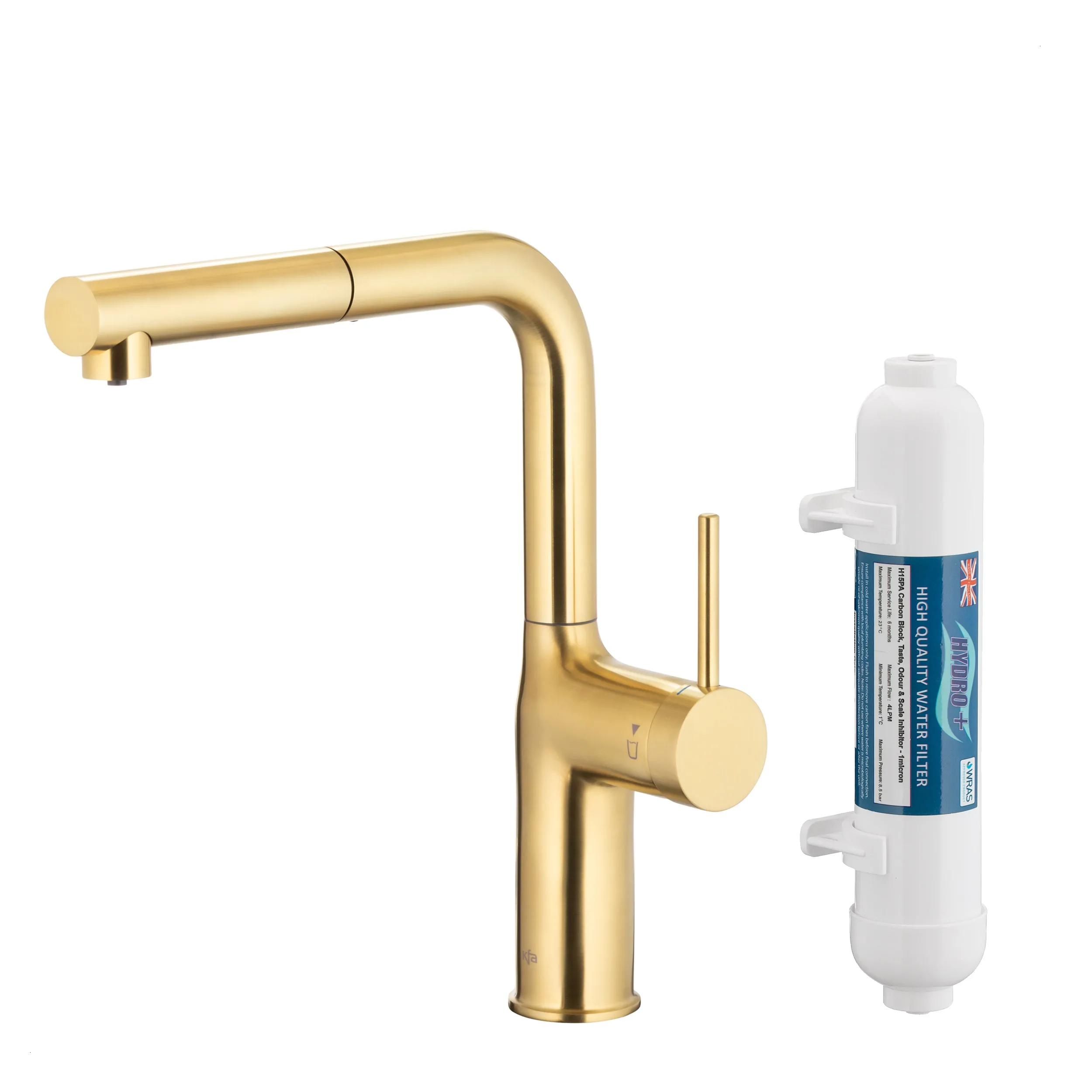 Bateria KFA Armatura Duero Pure Move Pull-Out 6623-422-39 Jasne złoto Stal szlachetna