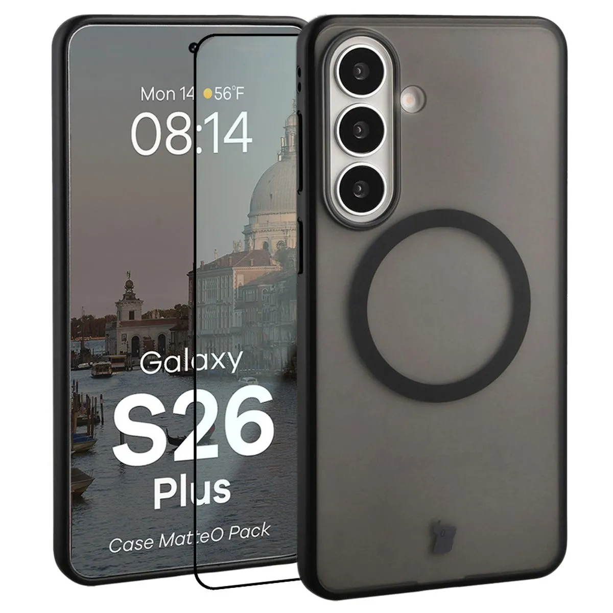 Szkło hartowane Bizon MatteO Pack do Galaxy S26 Plus Czarny