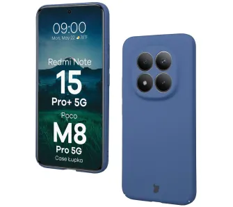 Etui Bizon Case Łupka do Xiaomi Redmi Note 15 Pro Plus 5G / POCO M8 Pro 5G Niebieski