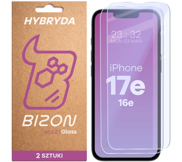 Bizon elastyczne Glass Mule Duo do Apple 17e / 16e 2 sztuki
