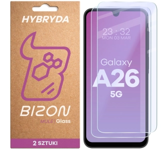 Szkło hybrydowe Bizon elastyczne Glass Mule Duo do Galaxy A26 5G 2 sztuki
