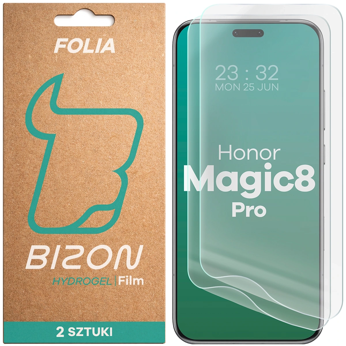 Folia hydrożelowa Bizon na ekran Film Hydrogel Front Duo do Honor Magic8 Pro 2 sztuki