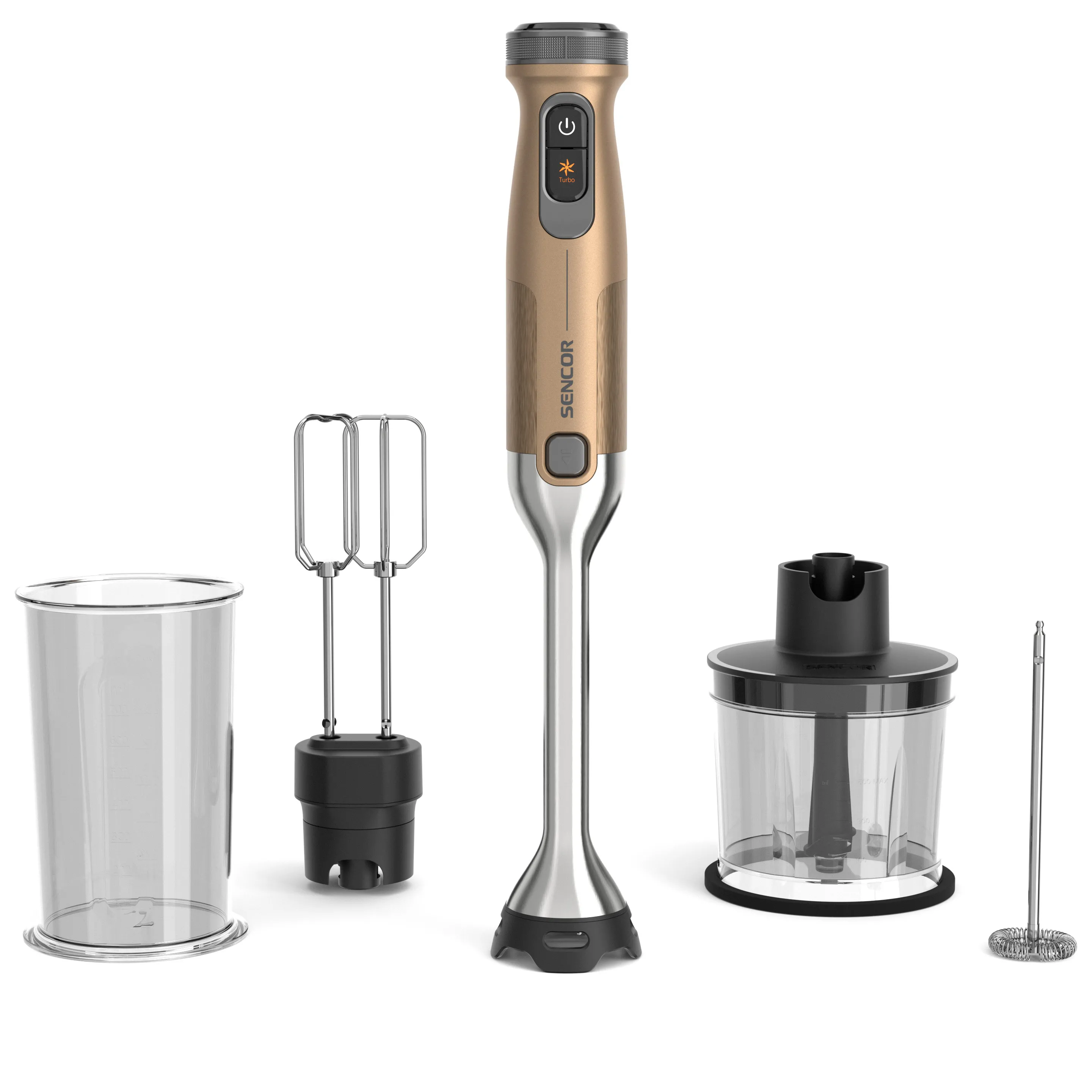 Blender Sencor SHB 5610RS 1500W Rozdrabniacz Końcówka do ubijania Spieniacz do mleka