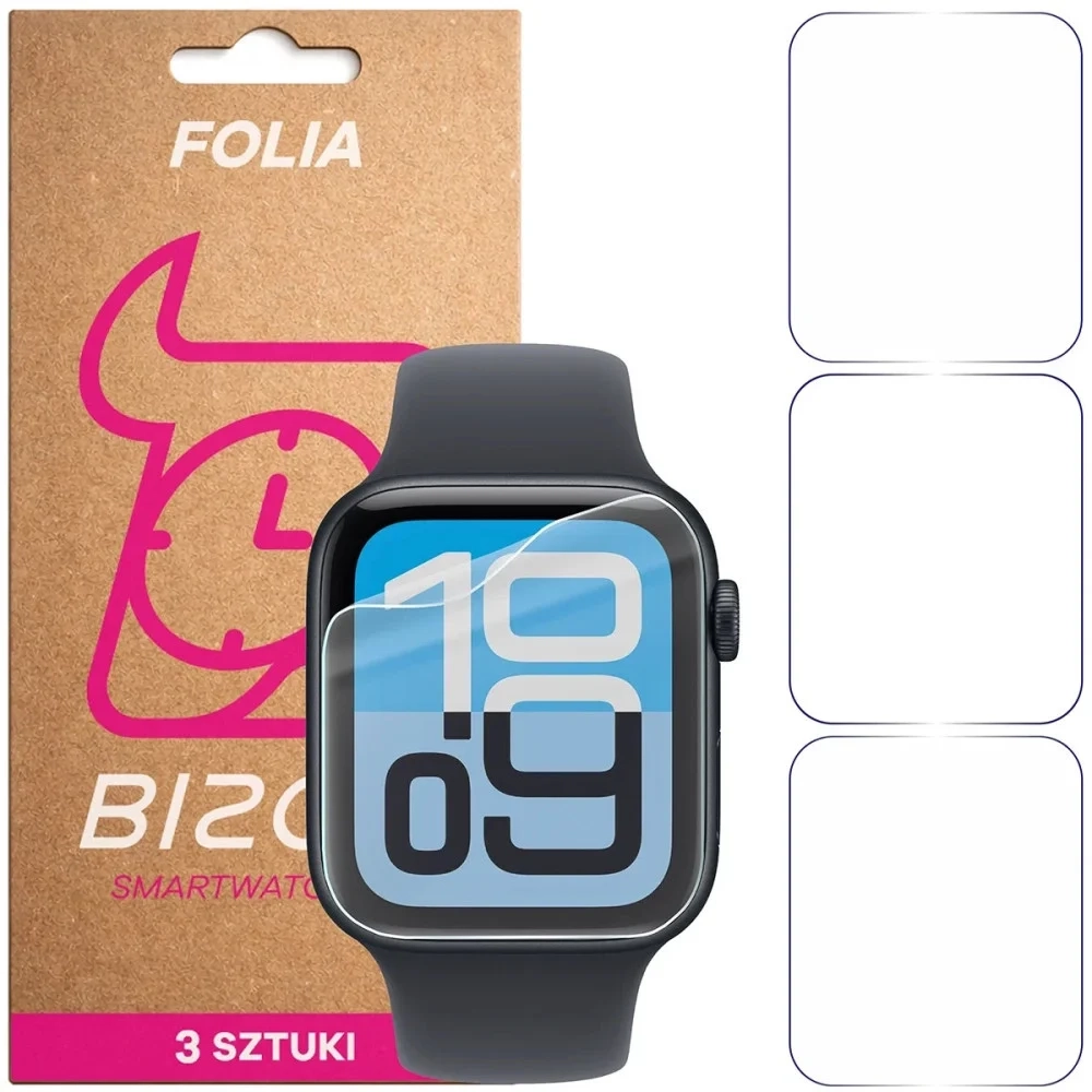 Folia hydrożelowa Bizon Watch Film HydroFlex do Apple Watch 4/5/6/7/8/9/SE/SE 2/SE3 40 / 41 mm