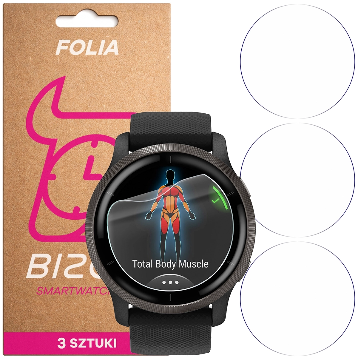 Folia hydrożelowa Bizon Watch Film HydroFlex do Garmin Venu 2