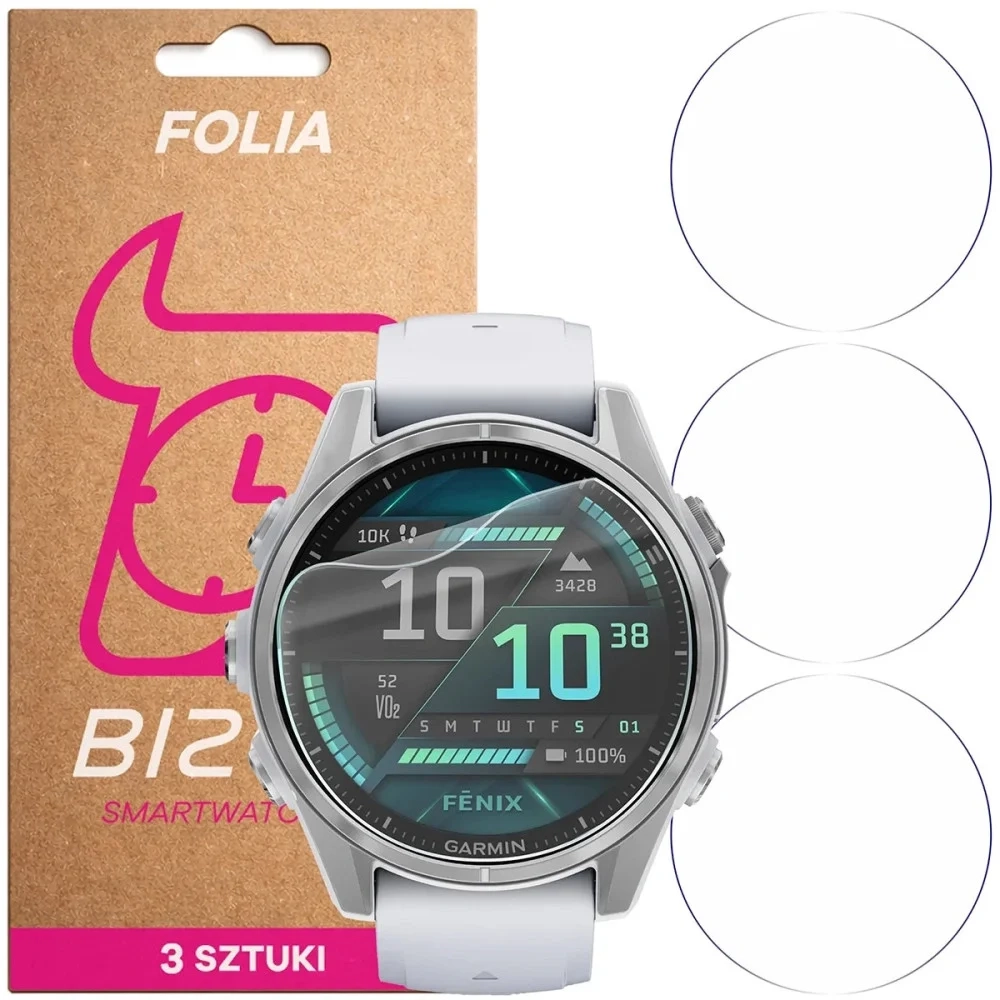 Folia hydrożelowa Bizon Watch Film HydroFlex do Garmin Fenix 8 AMOLED 43 mm