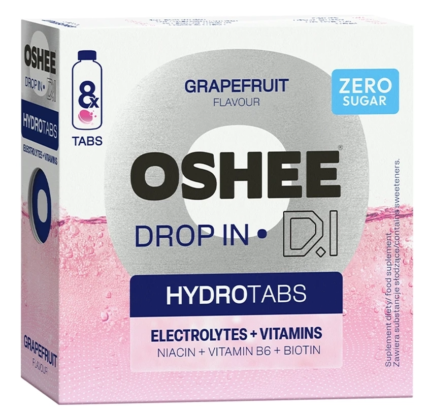 Tabletki OSHEE Drop in Elektrolity + Witaminy Grapefruit 8szt.