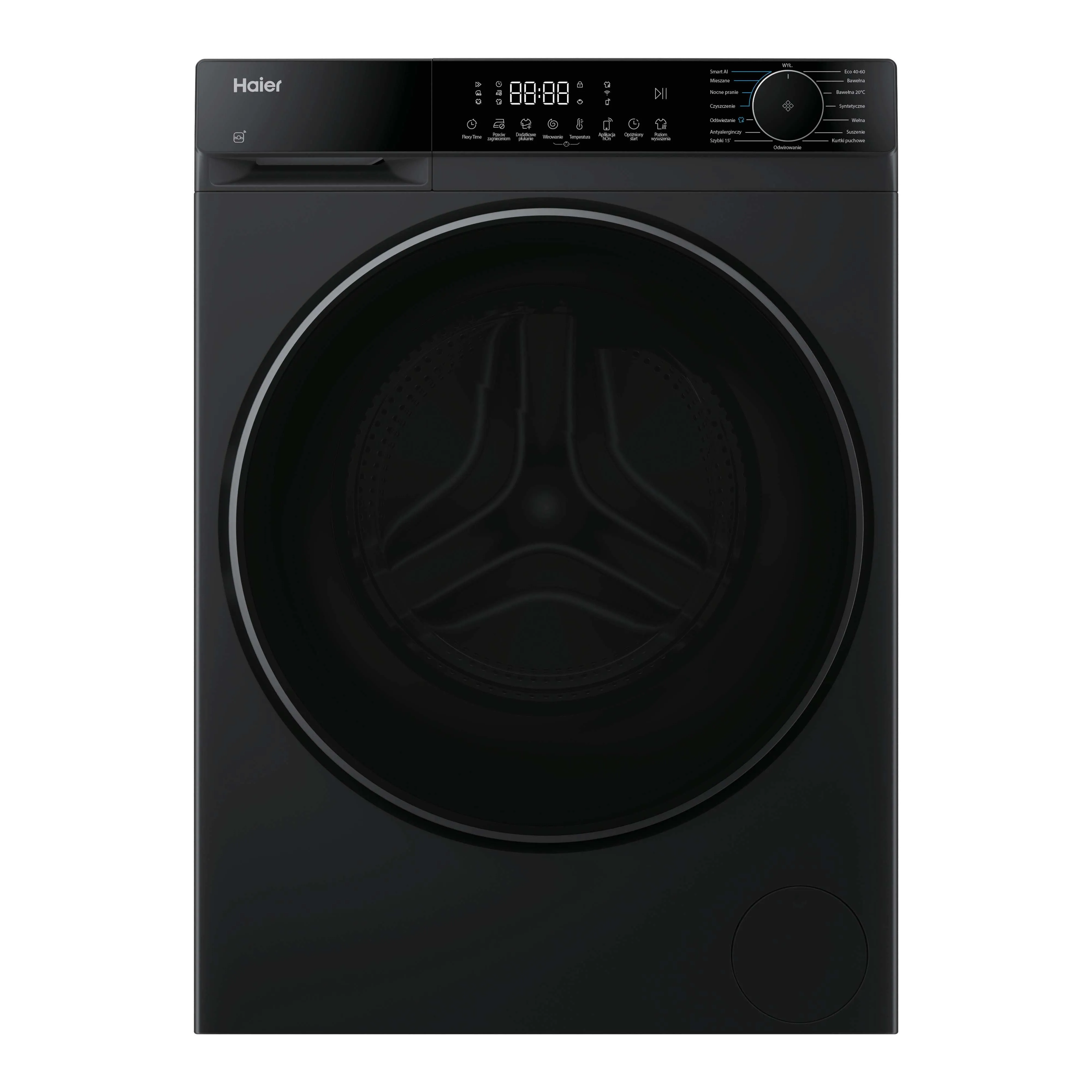 Pralko-suszarka Haier X5 Slim HWD80BP4357EBTPL Funkcje AI 46,2cm 8kg/5kg Zdalne sterowanie