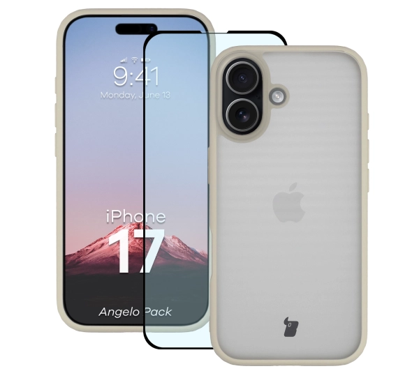 Bizon Angelo Pack do iPhone 17 Beżowy
