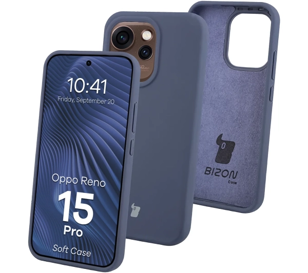 Bizon Soft Case do Oppo Reno 15 Pro Granatowy