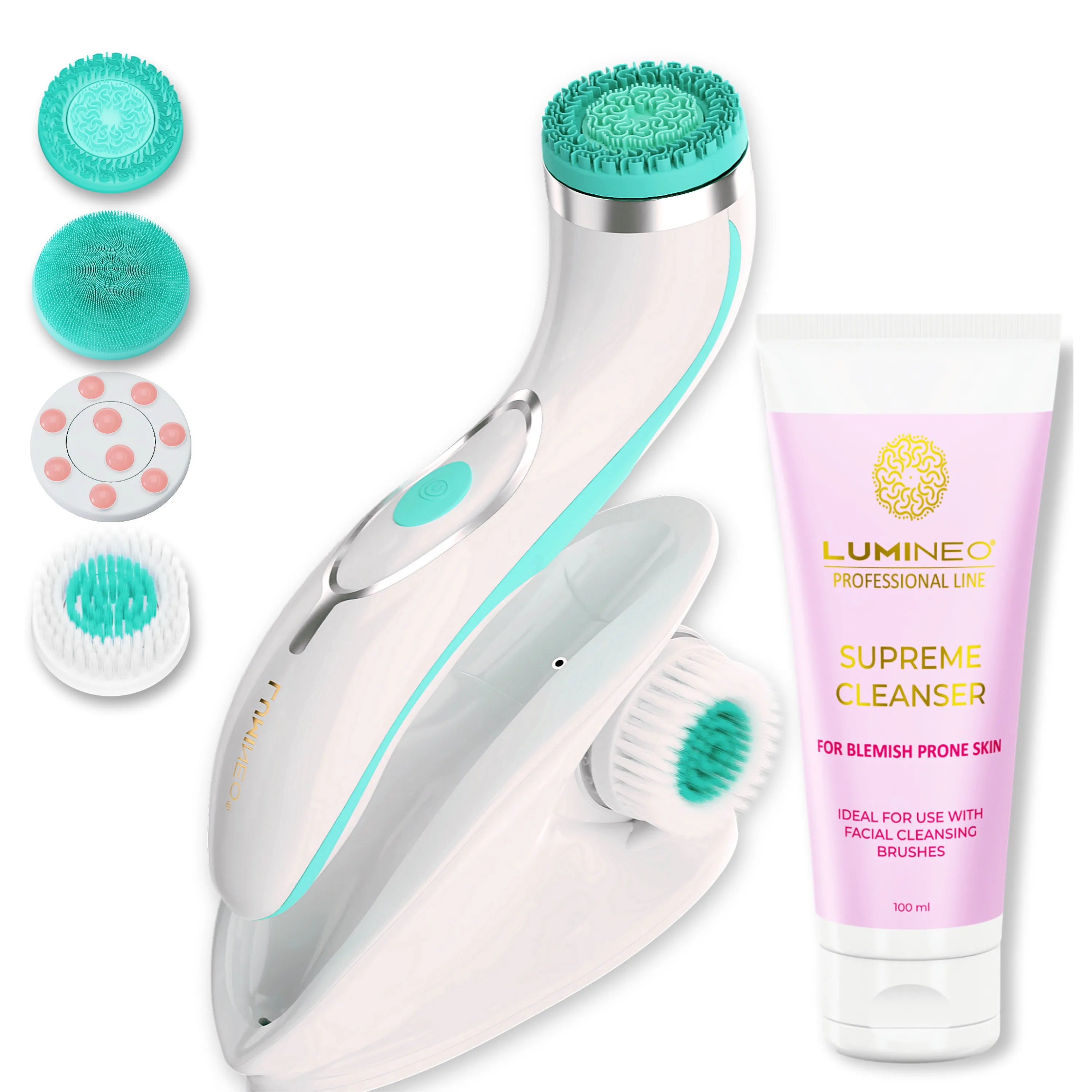 Szczoteczka do twarzy Lumineo Pro + Żel do skóry trądzikowej 100ml