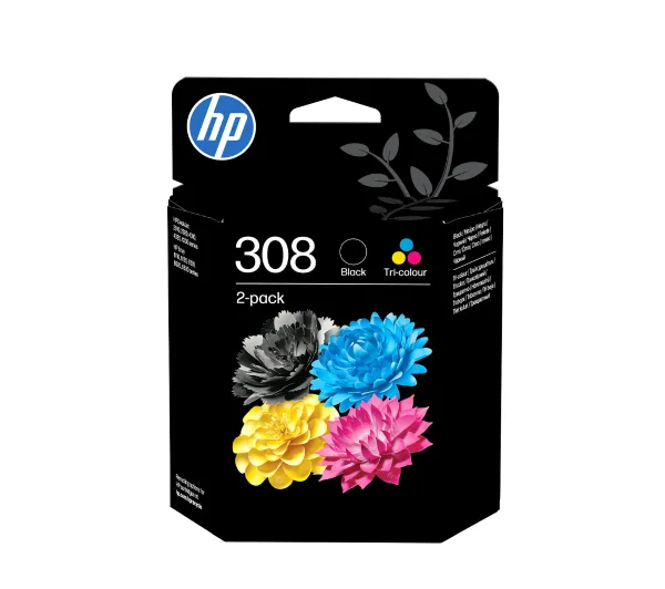 HP 6L6S6UE nr 308 Czarny + Kolor 6 ml