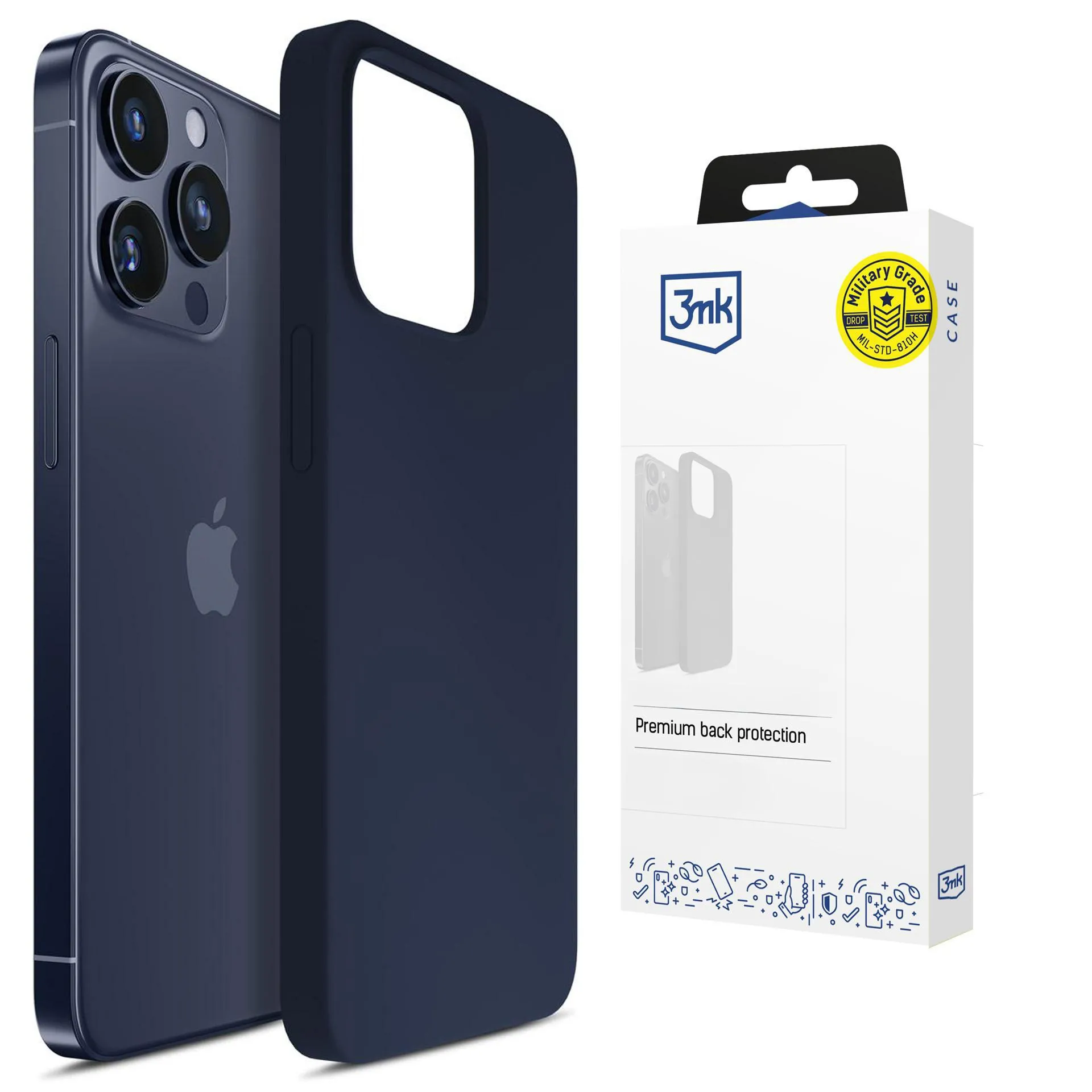 Etui 3mk Hardy Mellow Case do iPhone 16 Pro Granatowy