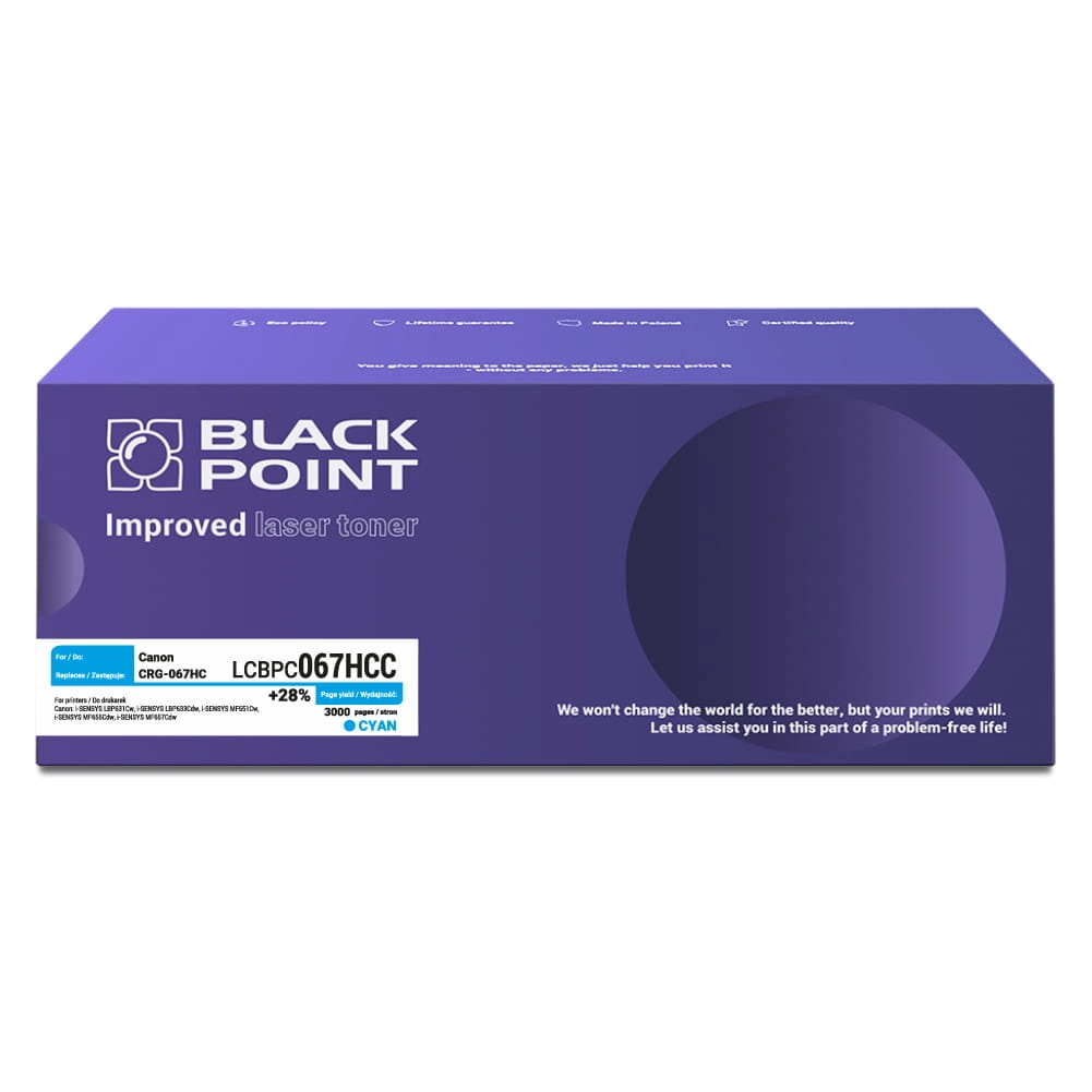 Toner Black Point LCBPC067HCC (zamiennik CRG-067HC) Błękitny