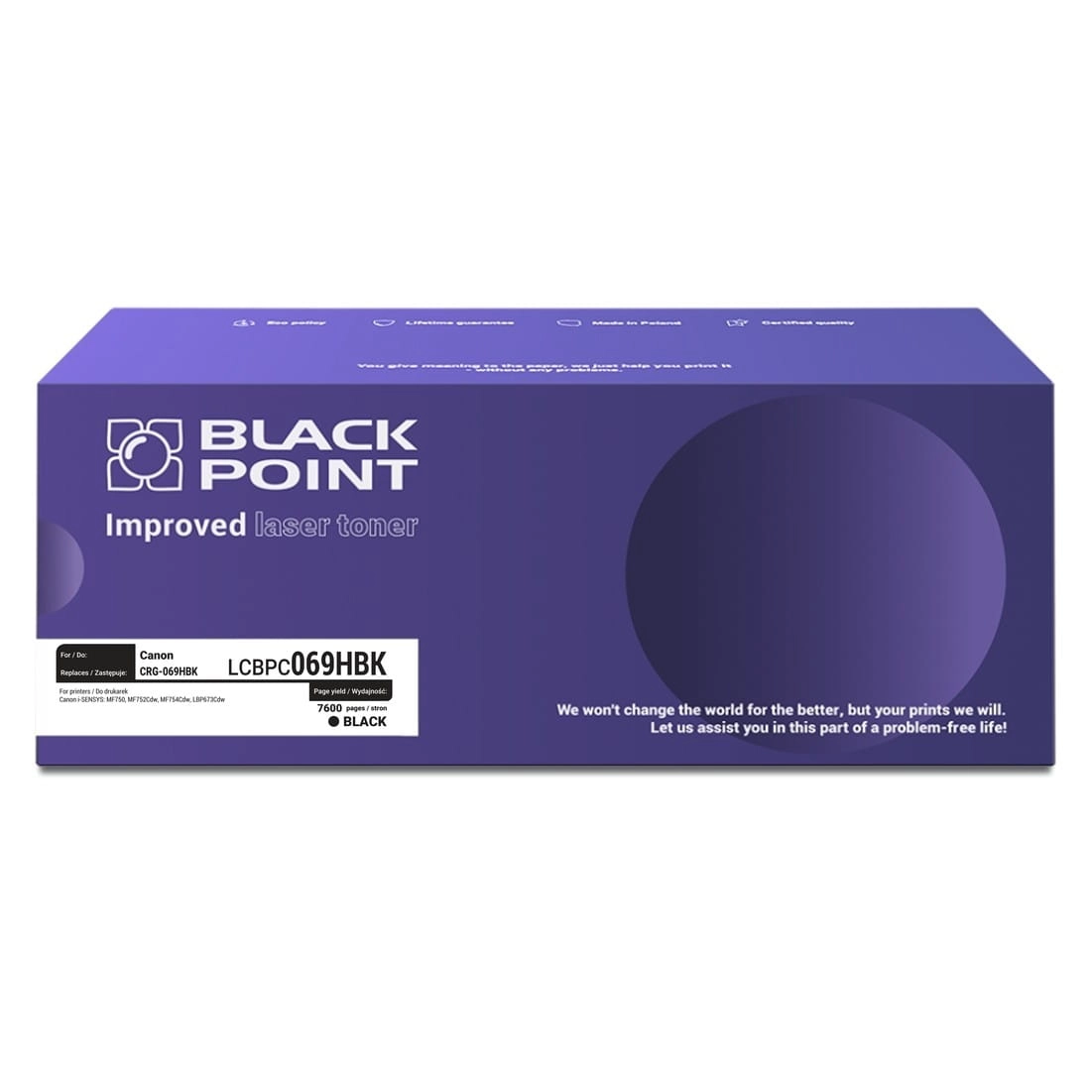 Toner Black Point LCBPC069HBK (zamiennik CRG-069HBK) Czarny