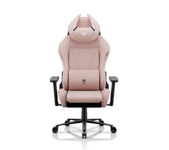 Fotel Diablo Chairs X-Horn 2.0 Normal Size Rainbow Pink Gamingowy do 140kg Tkanina Różowy