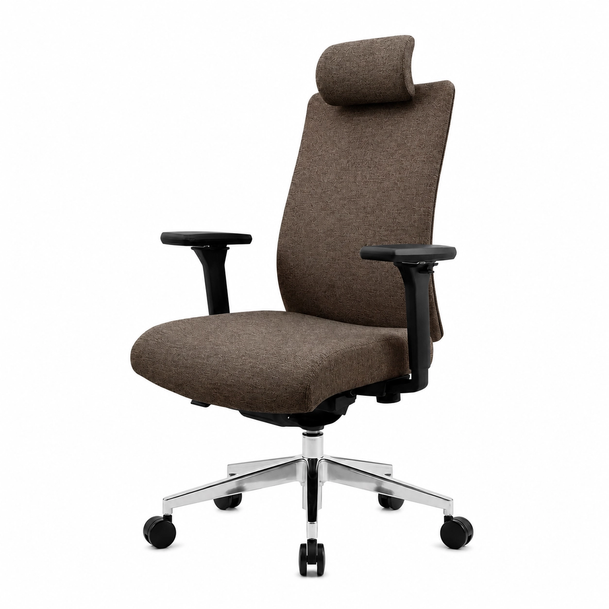 Fotel Jan Nowak VECTOR Fabric Brown Biurowy do 120kg Tkanina Brązowy