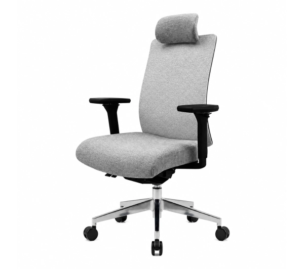 Jan Nowak VECTOR Fabric Grey Biurowy do 120kg Tkanina Szary